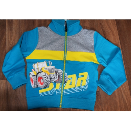 Chlapecká tepláková mikina s traktorem – svítí ve tmě