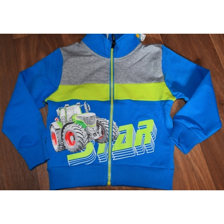 Chlapecká tepláková mikina s traktorem – svítí ve tmě