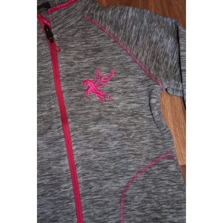 Dívčí fleecová mikina s koníčkem | Hřejivá & melír