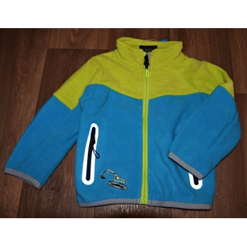 Chlapecká fleecová mikina na zip | Reflexní detaily - bagr