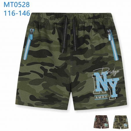 Chlapecké maskáčové kraťasy s nápisem NY | E-shop