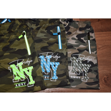 Chlapecké maskáčové kraťasy s nápisem NY | E-shop