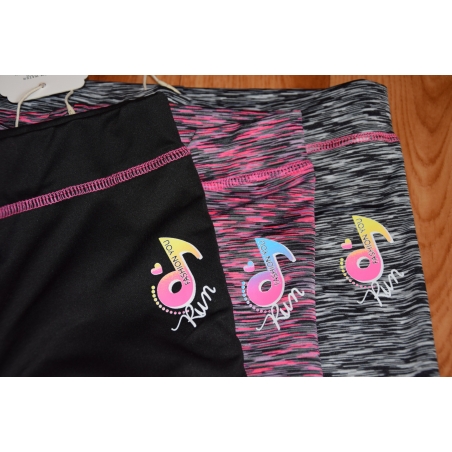 Dívčí sportovní 3/4 legíny melír – rychleschnoucí