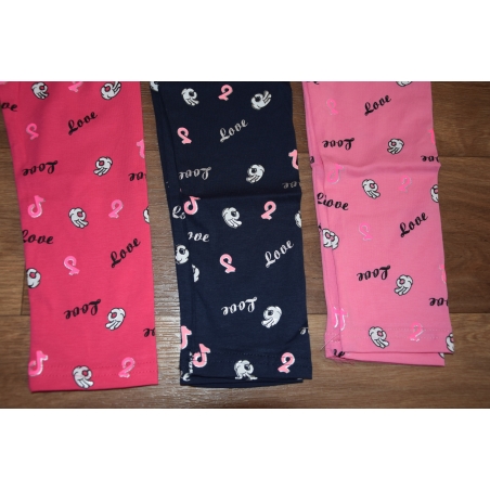 Dívčí legíny LOVE| Bavlna, pružné, pohodlný pas