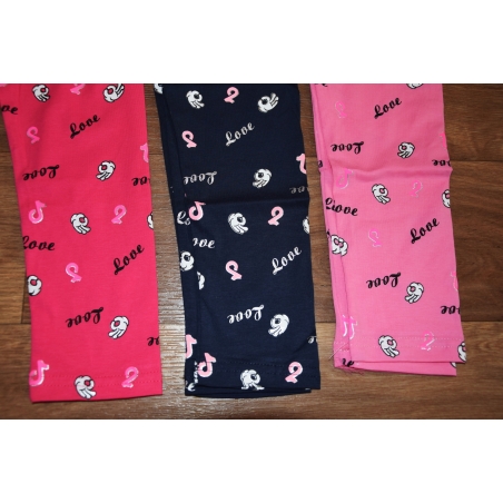 Dívčí legíny LOVE| Bavlna, pružné, pohodlný pas