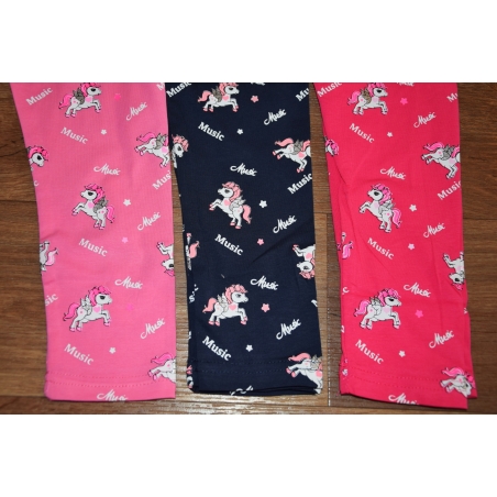 Dívčí legíny s koníky | Bavlna, pružné, pohodlný pas