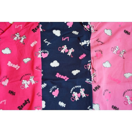 Dívčí 3/4 legíny s myškami | Bavlna | Pohodlný pas