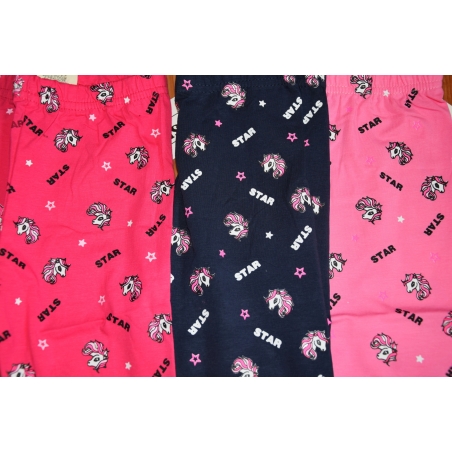 Dívčí 3/4 legíny s koníčky | Pohodlné bavlněné