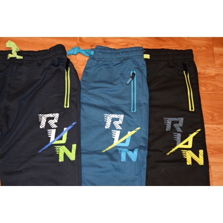 Chlapecké tepláky RUN | Bavlna, kapsy na zip, manžety