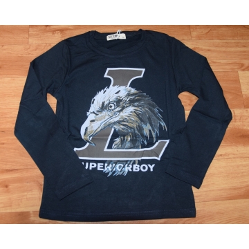 Chlapecké triko OREL dlouhý rukáv černá