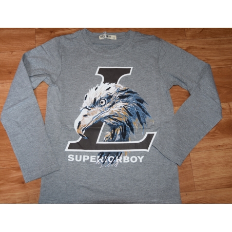 Chlapecké triko OREL dlouhý rukáv šedá