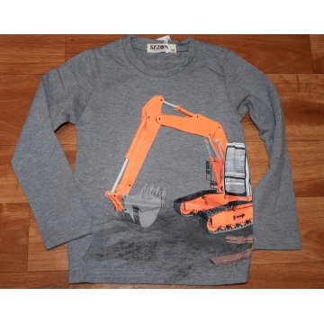 Chlapecké tričko dlouhý rukáv BAGR šedá