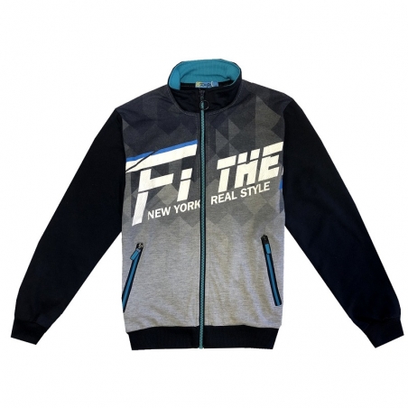 Chlapecká tepláková mikina FITHE | 100% bavlna, zip