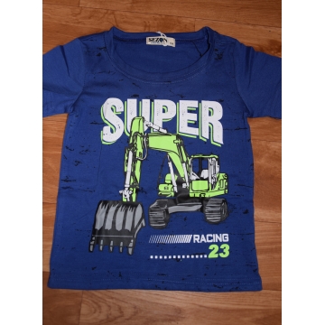 Chlapecké letní tričko bagr modrá