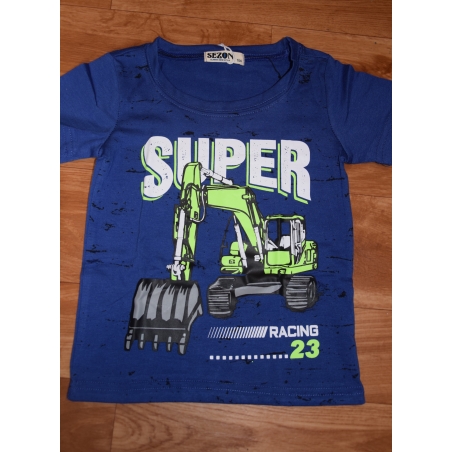 Chlapecké letní tričko bagr modrá