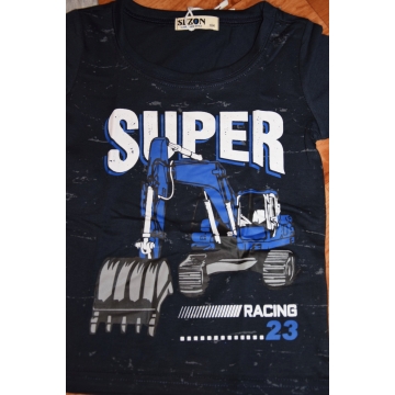 Chlapecké letní tričko bagr modrá