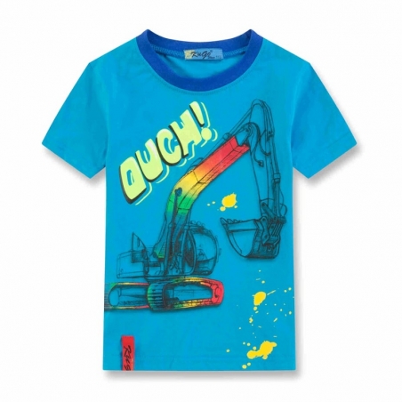 Chlapecké tričko krátký rukáv Kugo Bagr tyrkysová