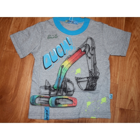 Chlapecké tričko krátký rukáv Kugo bagr šedá