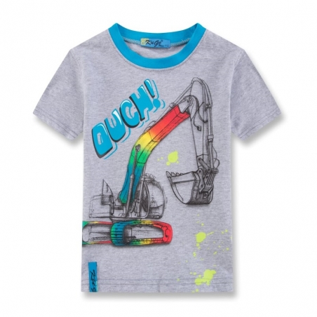 Chlapecké tričko krátký rukáv Kugo bagr šedá