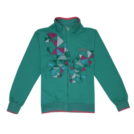 Dívčí tepláková mikina s motýlem | 100% bavlna, třpytky & zip | Pohodlí pro malé slečny