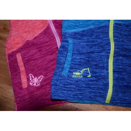 Dívčí fleecová vesta s motýlkem |pohodlná , měkká