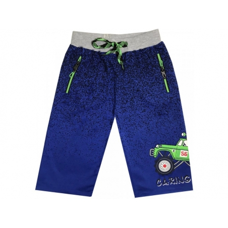 Chlapecké 3/4 kalhoty Monster truck | 100% bavlna, melír