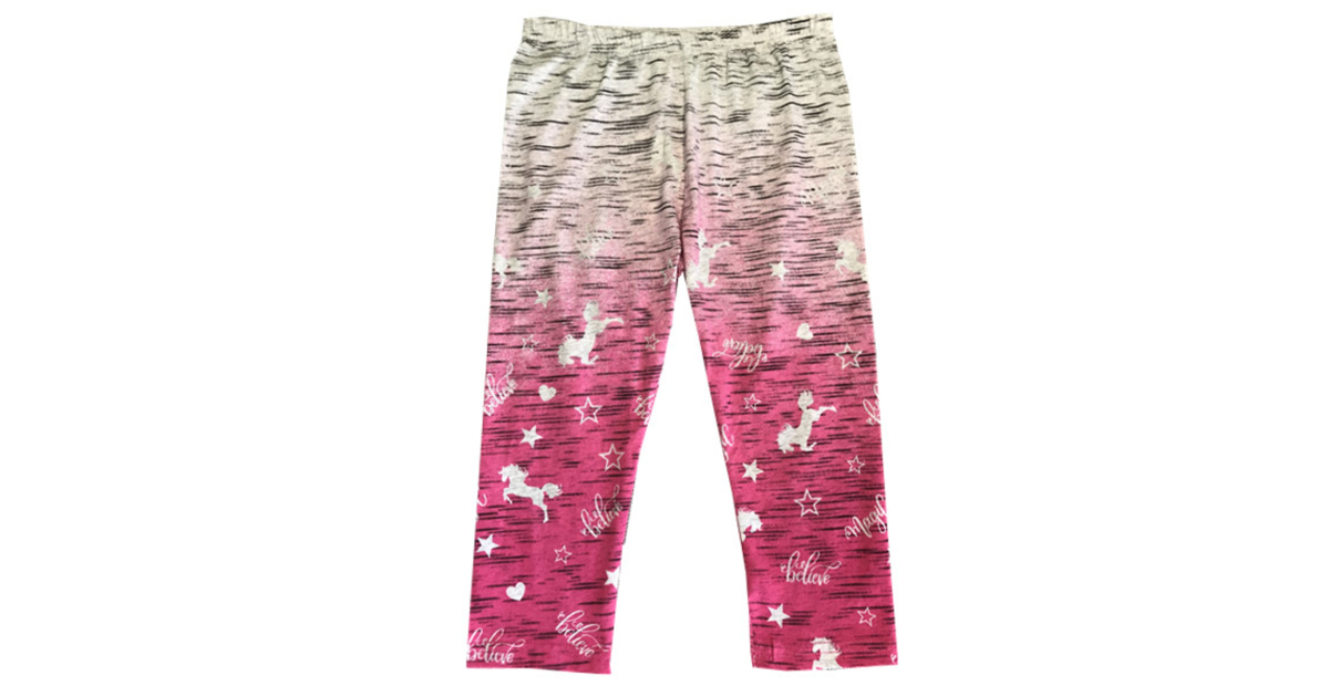 Dívčí 3/4 legíny s koníky | Bavlněné, pohodlné, roztomilé