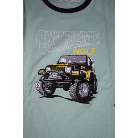 Chlapecké pyžamo Wolf s autem JEEP | 100% bavlna pro děti