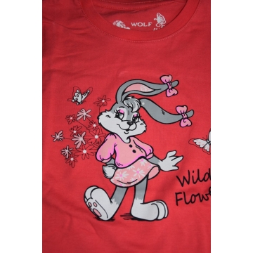 Dívčí bavlněné pyžamo se zajíčkem | Měkké a pohodlné