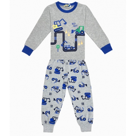 Kojenecké pyžamo chlapecké BAGR TRAKTOR | Teplé, bavlněné