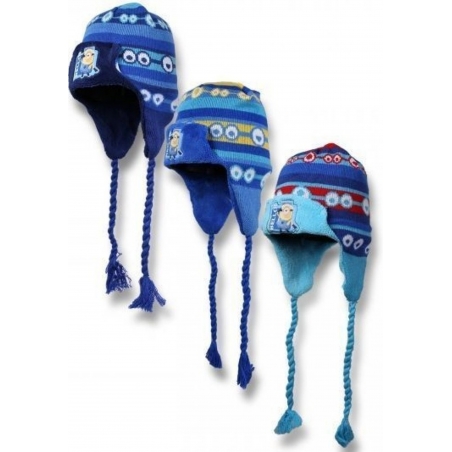 Chlapecká zimní pletená čepice  Mimoni - prodloužená