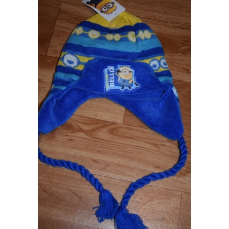 Chlapecká zimní pletená čepice  Mimoni - prodloužená