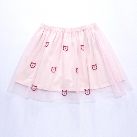 Dívčí letní sukýnka TUTU s flitrovými kočičkami – lehká a stylová