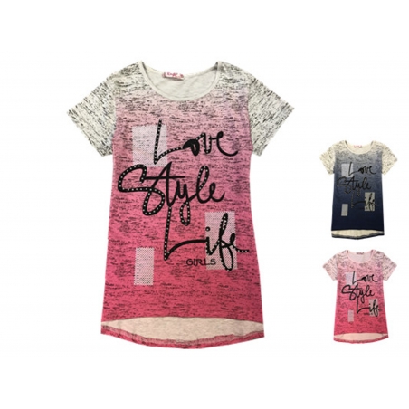 Dívčí letní tričko s nápisem zdobené Kugo modré