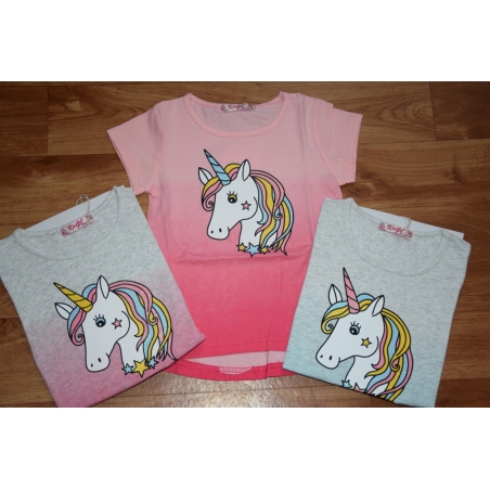 Dívčí letní tričko jednorožec koníček Kugo