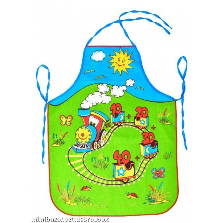Dětská zástěrka - Vláček