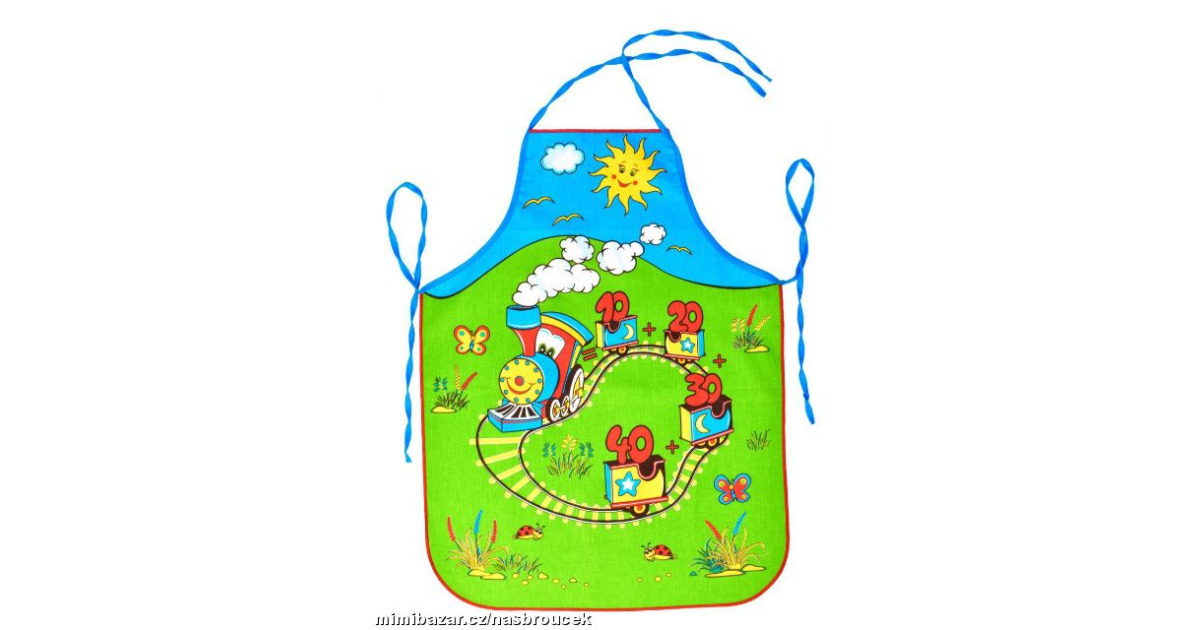 Dětská zástěrka - Vláček