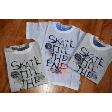 Chlapecké letní tričko krátký rukáv melír nápis Kugo