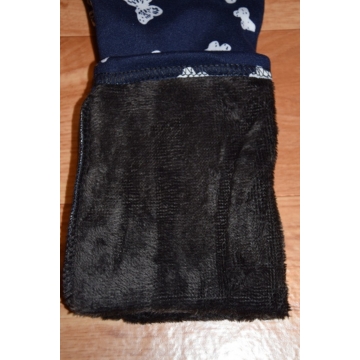 Dívčí zateplené legíny s kožíškem | Bambusové termo legíny