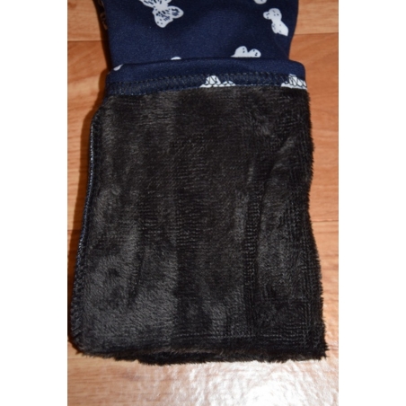 Dívčí zateplené legíny s kožíškem | Bambusové termo legíny