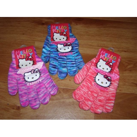 Dívčí pletené rukavice Kitty