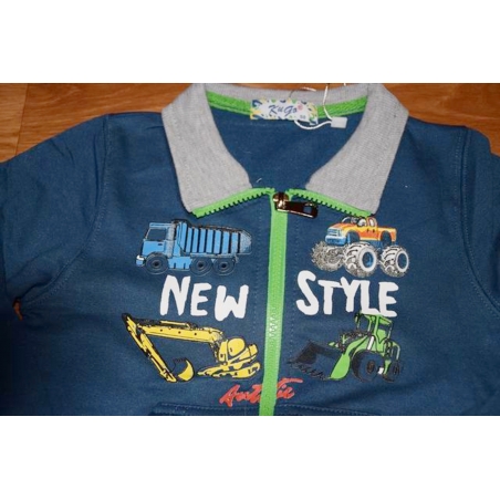 Chlapecká tepláková souprava se stavebními stroji – pro malé stavitele