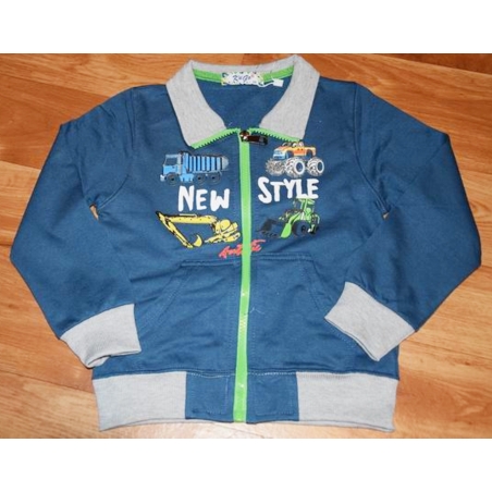 Chlapecká tepláková souprava se stavebními stroji – pro malé stavitele