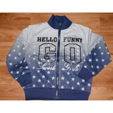 Dívčí tepláková mikina s nápisem a hvězdičkami | Pohodlí