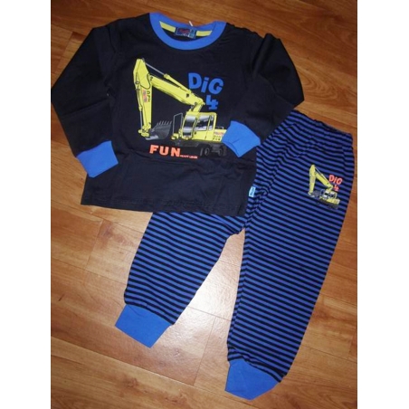 Chlapecké pyžamo s bagrem  | Kugo BAGR
