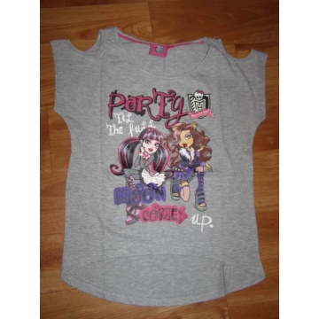 Dívčí letní tričko MONSTER HIGH šedá