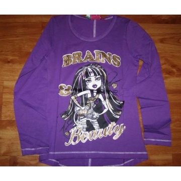 Dívčí tričko dlouhý rukáv MONSTER HIGH fialová