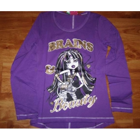 Dívčí tričko dlouhý rukáv MONSTER HIGH fialová