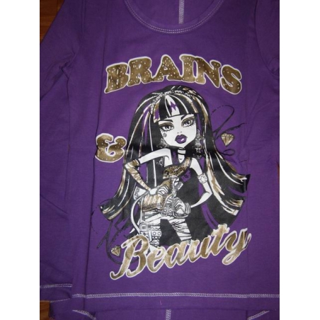 Dívčí tričko dlouhý rukáv MONSTER HIGH fialová