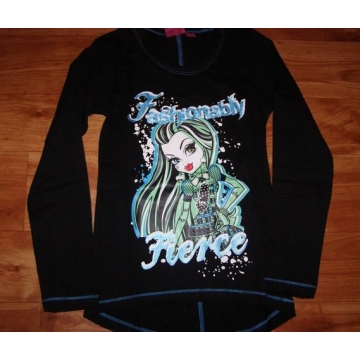 Dívčí tričko dlouhý rukáv MONSTER HIGH  černé